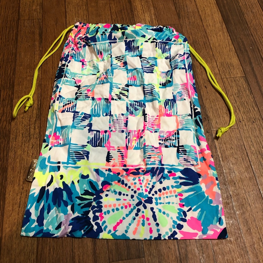 Lilly Pulitzer Multicolor Drawstring Beach Tote Bag - Picture 6 of 6